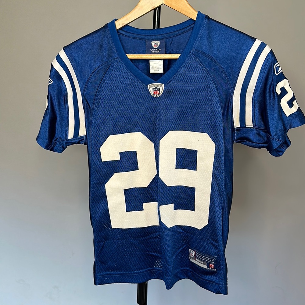 Indianapolis Colts #29 Addai Jersey Reebok Women’s Size Small